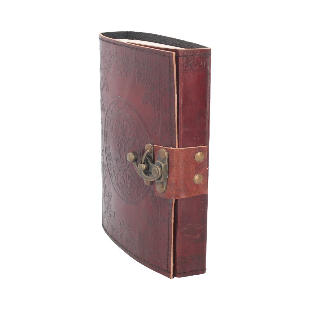 Lockable Tree Of Life Red Leather Journal 15 x 21cm - Image 4