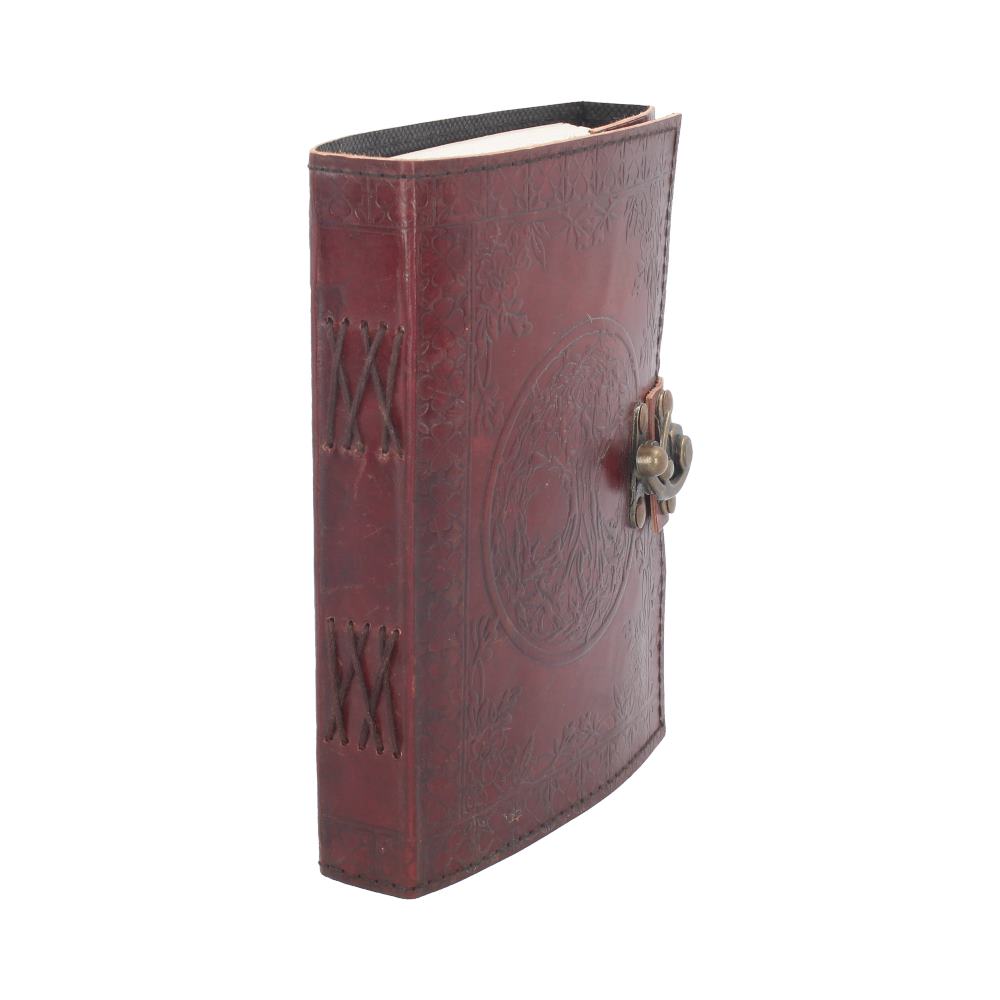 Lockable Tree Of Life Red Leather Journal 15 x 21cm - Image 6